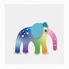 Illustrations Elephant Colorful Pachyderm Medium Glasses Cloth (2 Sides)