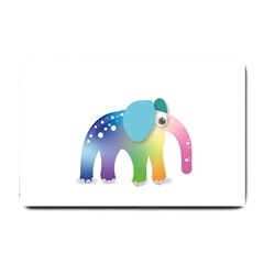 Illustrations Elephant Colorful Pachyderm Small Doormat 