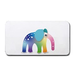 Illustrations Elephant Colorful Pachyderm Medium Bar Mats