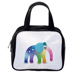 Illustrations Elephant Colorful Pachyderm Classic Handbag (one Side)