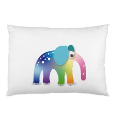 Illustrations Elephant Colorful Pachyderm Pillow Case