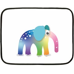 Illustrations Elephant Colorful Pachyderm Fleece Blanket (mini)