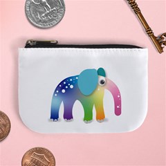 Illustrations Elephant Colorful Pachyderm Mini Coin Purse