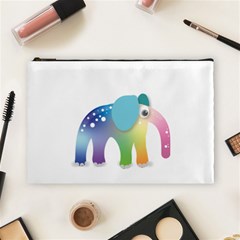 Illustrations Elephant Colorful Pachyderm Cosmetic Bag (large)