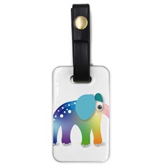 Illustrations Elephant Colorful Pachyderm Luggage Tag (one Side)