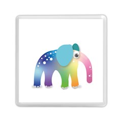 Illustrations Elephant Colorful Pachyderm Memory Card Reader (square)