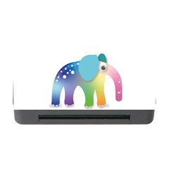 Illustrations Elephant Colorful Pachyderm Memory Card Reader With Cf