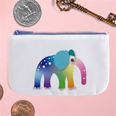 Illustrations Elephant Colorful Pachyderm Large Coin Purse