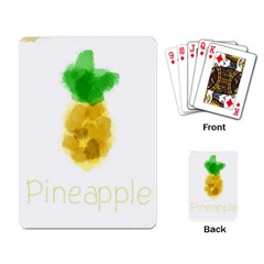 Pineapple Fruit Watercolor Painted Playing Cards Single Design (rectangle) by Mariart