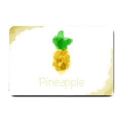 Pineapple Fruit Watercolor Painted Small Doormat  by Mariart