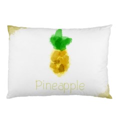 Pineapple Fruit Watercolor Painted Pillow Case by Mariart