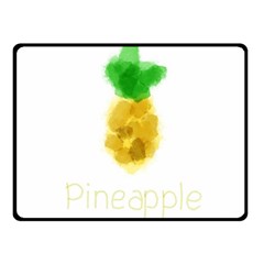 Pineapple Fruit Watercolor Painted Fleece Blanket (small) by Mariart