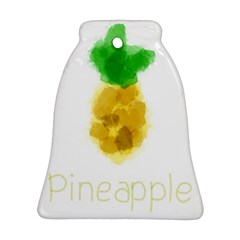 Pineapple Fruit Watercolor Painted Bell Ornament (two Sides)