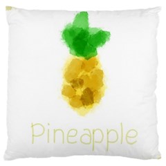 Pineapple Fruit Watercolor Painted Large Cushion Case (two Sides) by Mariart