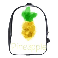 Pineapple Fruit Watercolor Painted School Bag (xl)