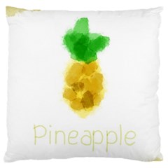 Pineapple Fruit Watercolor Painted Standard Flano Cushion Case (one Side) by Mariart