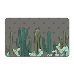 Cactus Plant Green Nature Cacti Magnet (rectangular) by Mariart