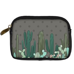 Cactus Plant Green Nature Cacti Digital Camera Leather Case by Mariart