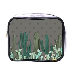 Cactus Plant Green Nature Cacti Mini Toiletries Bag (one Side)