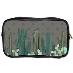 Cactus Plant Green Nature Cacti Toiletries Bag (one Side) by Mariart