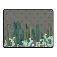 Cactus Plant Green Nature Cacti Double Sided Fleece Blanket (small) 