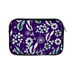 Floral Blue Pattern  Apple Ipad Mini Zipper Cases by MintanArt