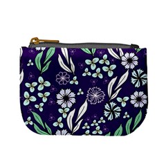 Floral Blue Pattern  Mini Coin Purse by MintanArt