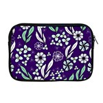 Floral blue pattern  Apple MacBook Pro 17  Zipper Case Front