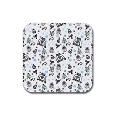 Winter Story Patern Rubber Coaster (square)  by MintanArt