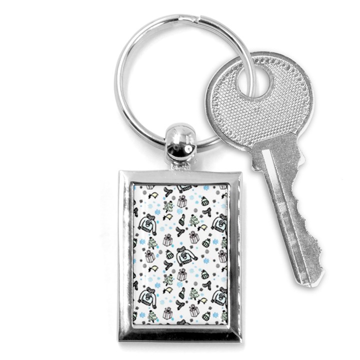 Winter story patern Key Chain (Rectangle)