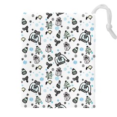 Winter Story Patern Drawstring Pouch (4xl) by MintanArt