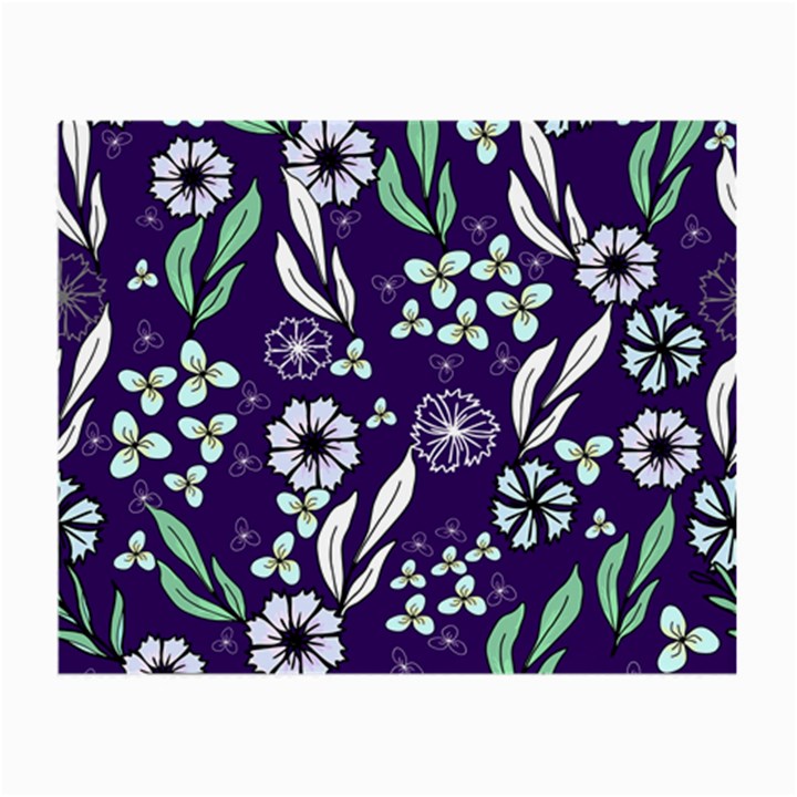 Floral blue pattern  Small Glasses Cloth