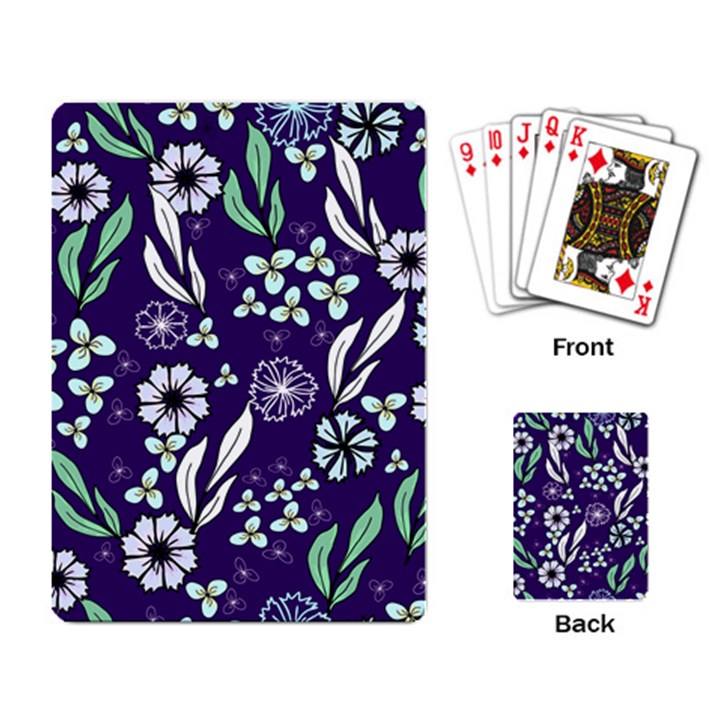 Floral blue pattern  Playing Cards Single Design (Rectangle)