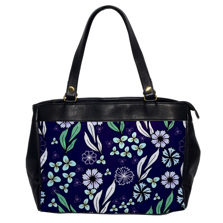 Floral blue pattern  Oversize Office Handbag