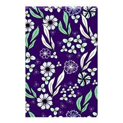 Floral Blue Pattern  Shower Curtain 48  X 72  (small)  by MintanArt