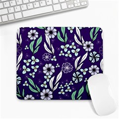 Floral Blue Pattern  Large Mousepads by MintanArt