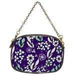 Floral blue pattern  Chain Purse (One Side) Front