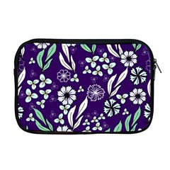 Floral Blue Pattern  Apple Macbook Pro 17  Zipper Case by MintanArt