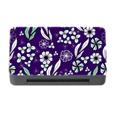 Floral Blue Pattern  Memory Card Reader With Cf by MintanArt