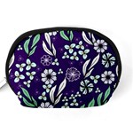 Floral blue pattern  Accessory Pouch (Medium) Back