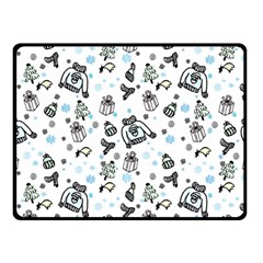 Winter Story Patern Double Sided Fleece Blanket (small)  by MintanArt