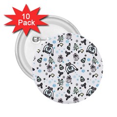 Winter Story Patern 2 25  Buttons (10 Pack)  by MintanArt