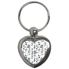 Winter Story Patern Key Chain (heart) by MintanArt