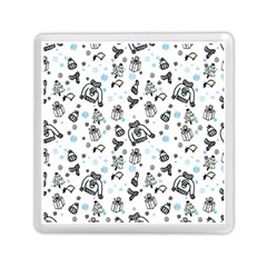 Winter Story Patern Memory Card Reader (square) by MintanArt