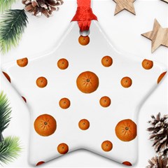 Tangerines Photo Motif Pattern Design Ornament (Star)