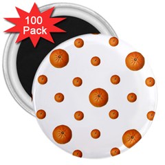 Tangerines Photo Motif Pattern Design 3  Magnets (100 pack)