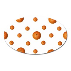 Tangerines Photo Motif Pattern Design Oval Magnet