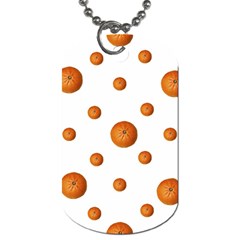 Tangerines Photo Motif Pattern Design Dog Tag (Two Sides)