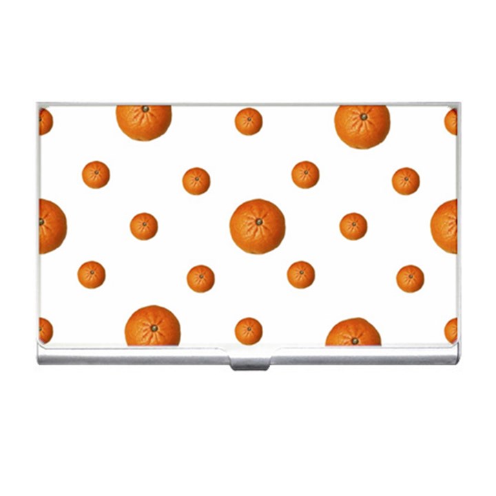 Tangerines Photo Motif Pattern Design Business Card Holder