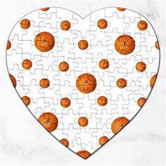 Tangerines Photo Motif Pattern Design Jigsaw Puzzle (Heart)